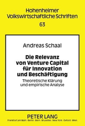 Produktbild: Die Relevanz von Venture Capital fuer Innovation und Beschaeftigung