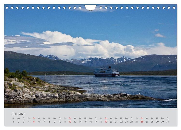 Produktbild: Norwegen - Land der Fjorde (Wandkalender 2026 DIN A4 quer), CALVENDO Monatskalender