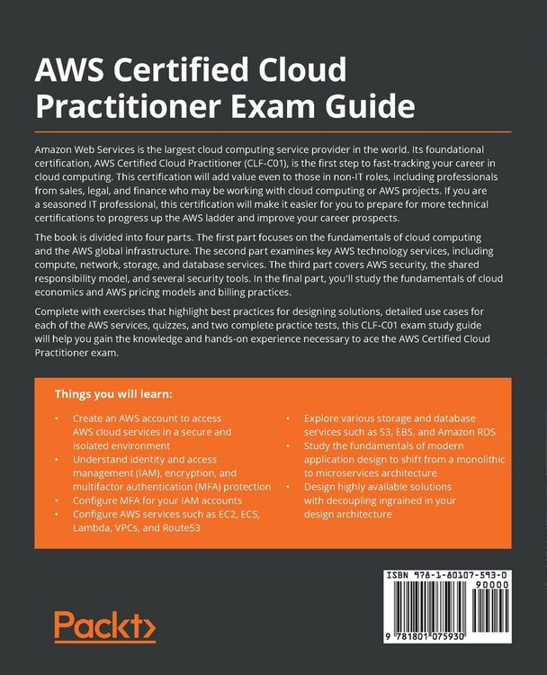 Produktbild: AWS Certified Cloud Practitioner Exam Guide