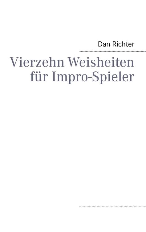 Produktbild: Vierzehn Weisheiten f&uuml;r Impro-Spieler