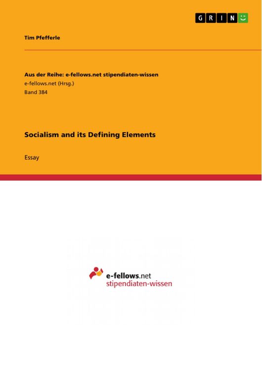Produktbild: Socialism and its Defining Elements