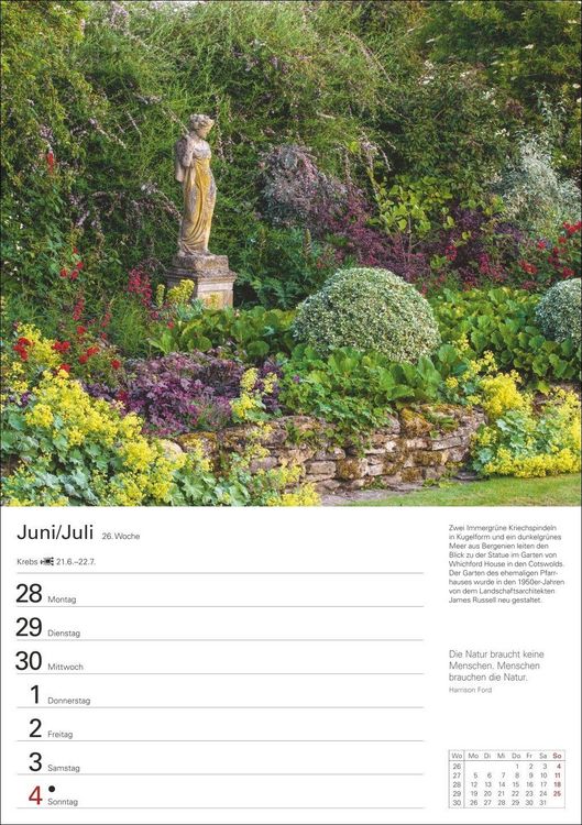 Produktbild: Gartenparadiese Wochenplaner 2027 - 53 faszinierende Fotografien