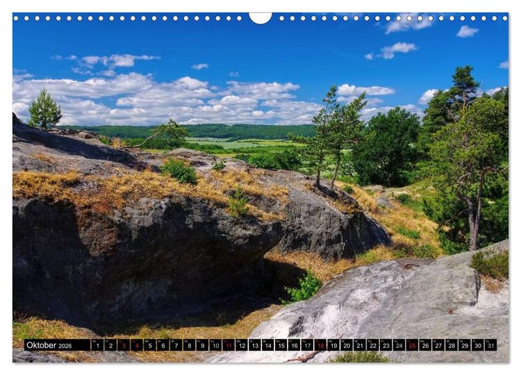 Produktbild: Die Teufelsmauer - Bizarre Felsformationen im Harz (Wandkalender 2026 DIN A3 quer), CALVENDO Monatskalender