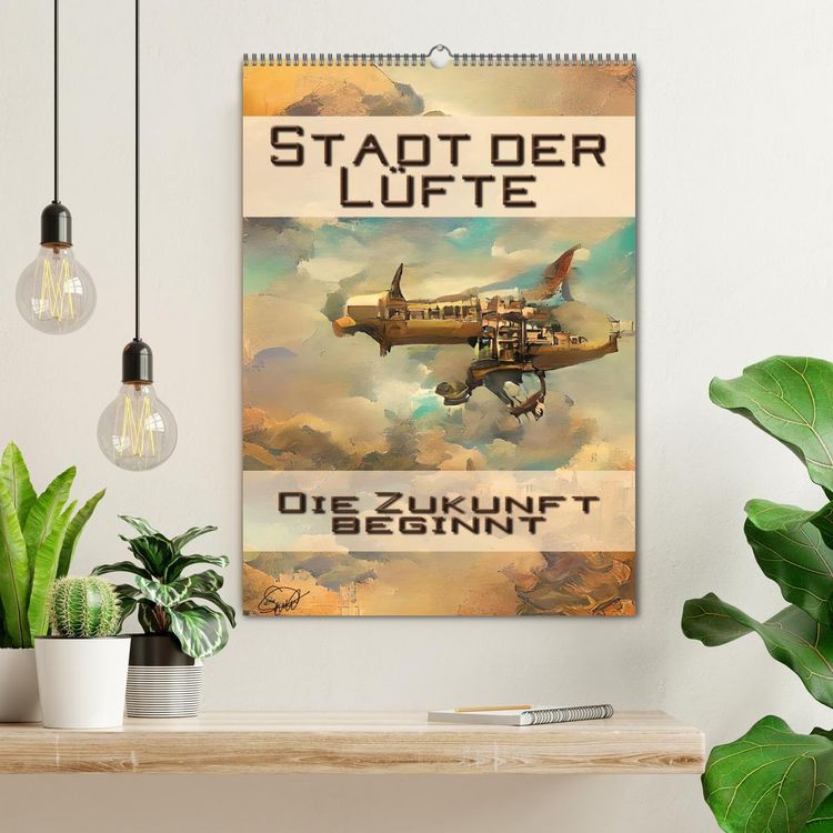 Produktbild: Stadt der L&uuml;fte, die Zukunft beginnt (Wandkalender 2026 DIN A2 hoch), CALVENDO Monatskalender