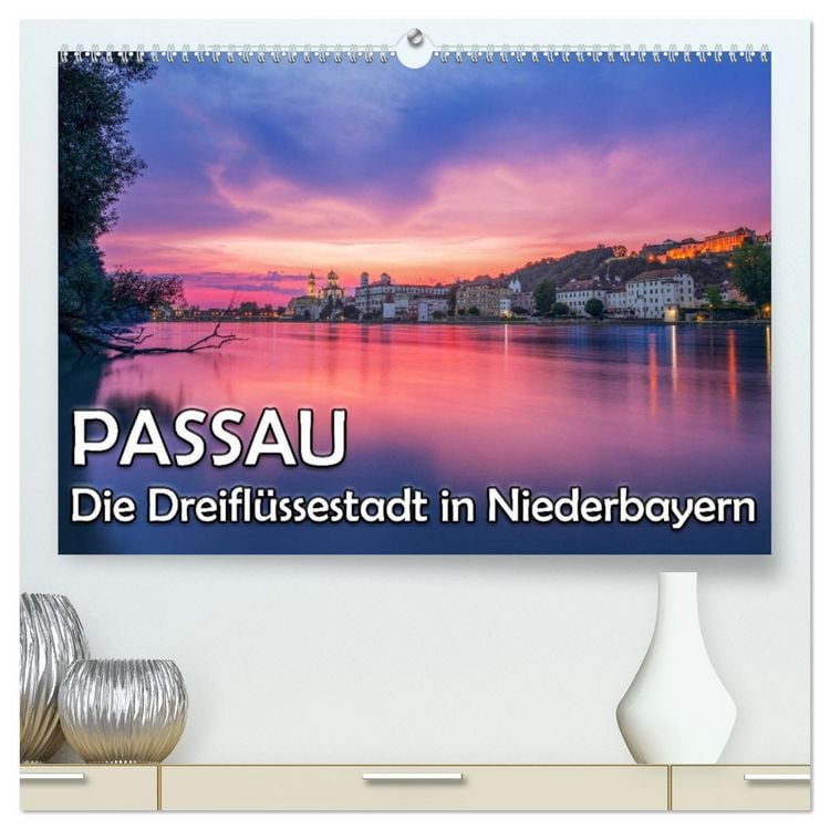 Produktbild: Passau - Die Dreifl&uuml;ssestadt (hochwertiger Premium Wandkalender 2026 DIN A2 quer), Kunstdruck in Hochglanz