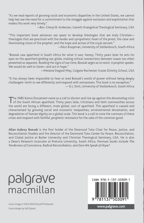 Produktbild: Kairos, Crisis, and Global Apartheid