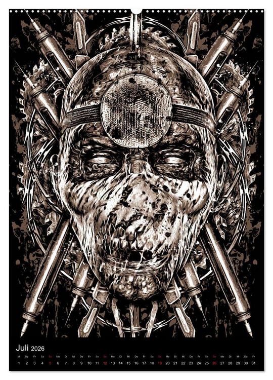 Produktbild: BLOODBOY/ HORROR ILLUSTRATION V1 (Wandkalender 2026 DIN A2 hoch), CALVENDO Monatskalender