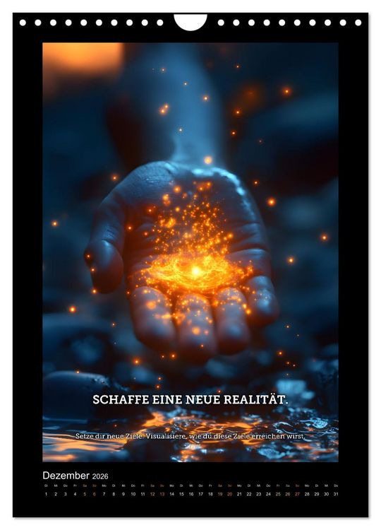 Produktbild: Vom Tr&auml;umen zum Tun! - Erschaffe dir in 12 Monaten dein Million&auml;rs-Mindset. (Wandkalender 2026 DIN A4 hoch), CALVENDO Monatskalender
