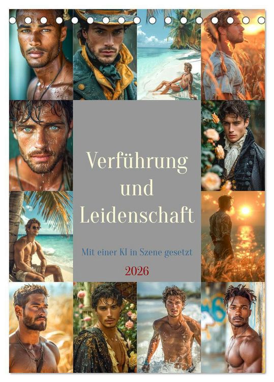 Produktbild: Verführung und Leidenschaft (Tischkalender 2026 DIN A5 hoch), CALVENDO Monatskalender