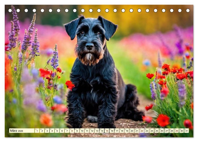Produktbild: Schnauzer - vielseitige Allrounder (Tischkalender 2026 DIN A5 quer), CALVENDO Monatskalender