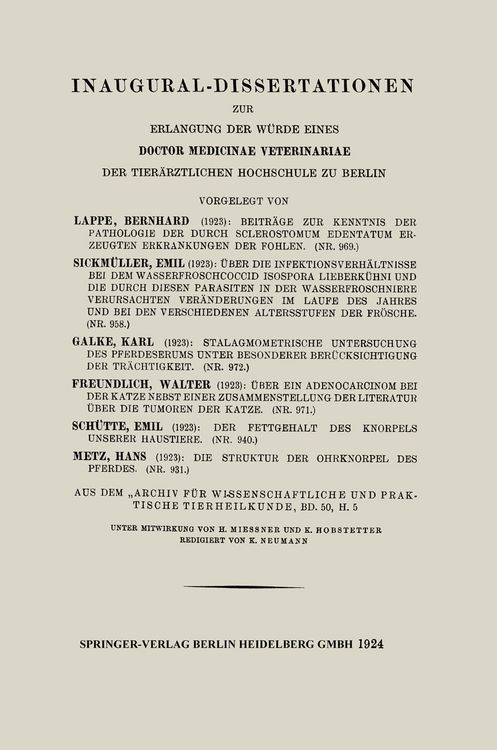 Produktbild: Beitr&auml;ge zur Kenntnis der Pathologie der durch Sclerostomum Edentatum erzeugten Erkrankungen der Fohlen