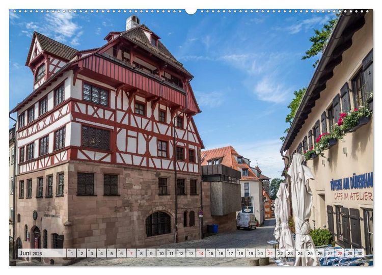 Produktbild: N&Uuml;RNBERG Historisches Stadtherz (Wandkalender 2026 DIN A2 quer), CALVENDO Monatskalender