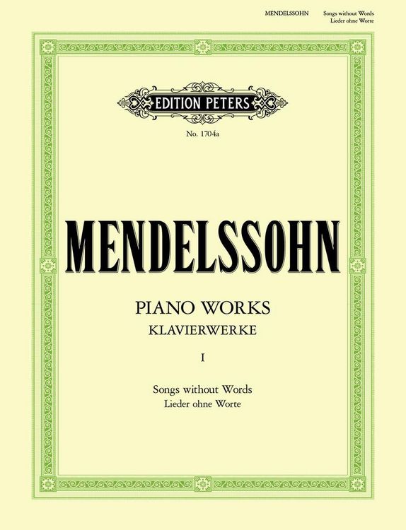 Produktbild: Klavierwerke, Band 1: Lieder ohne Worte