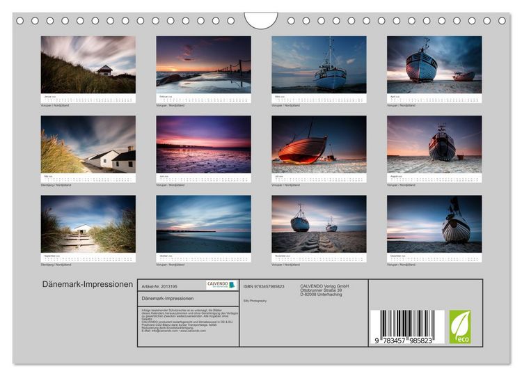 Produktbild: D&auml;nemark-Impressionen (Wandkalender 2026 DIN A4 quer), CALVENDO Monatskalender
