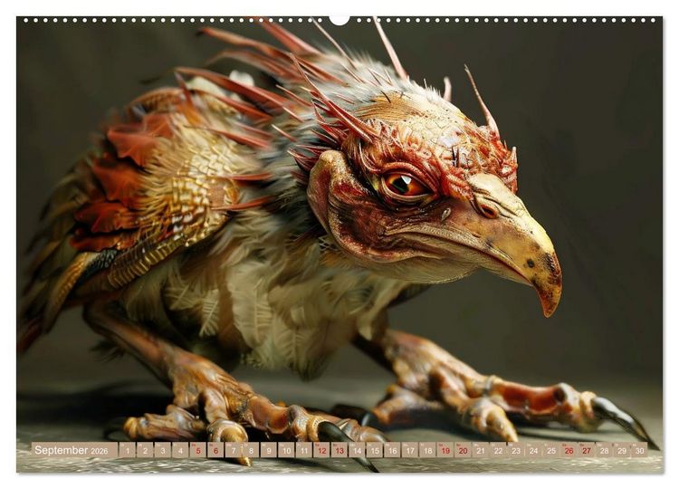 Produktbild: Legend&auml;re Chim&auml;ren - Von unheimlich bis monstr&ouml;s (Wandkalender 2026 DIN A2 quer), CALVENDO Monatskalender