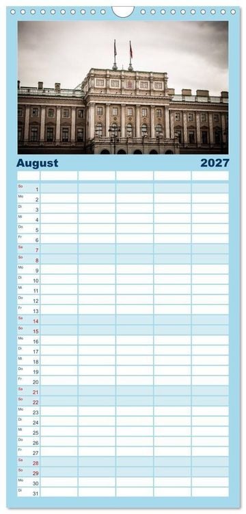 Produktbild: Familienplaner 2027 - Sankt Petersburg - "Venedig des Nordens" mit 5 Spalten (Wandkalender, 21 x 45 cm) CALVENDO