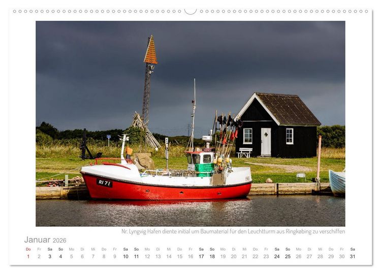 Produktbild: Sehnsucht Holmsland Klit &ndash; Impressionen und Collagen (hochwertiger Premium Wandkalender 2026 DIN A2 quer), Kunstdruck in Hochglanz