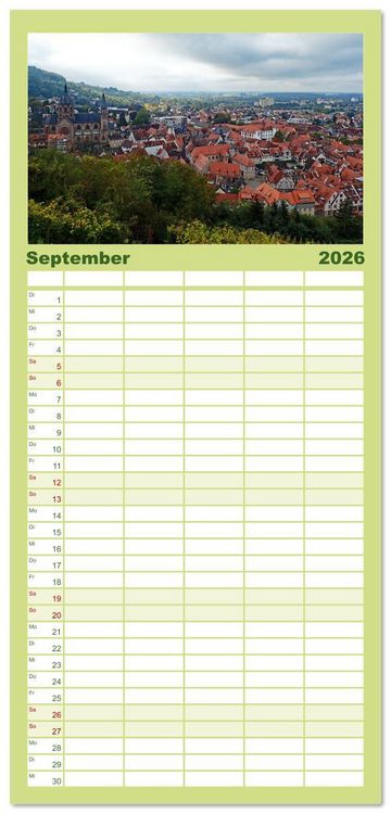 Produktbild: Familienplaner 2026 - Heppenheim - Weinstadt unter der Starkenburg mit 5 Spalten (Wandkalender, 21 x 45 cm) CALVENDO