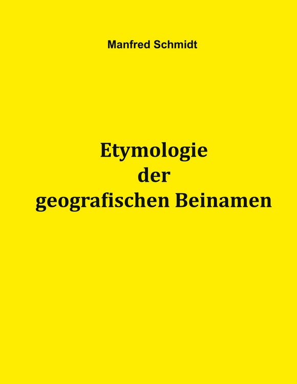 Produktbild: Etymologie der geografischen Beinamen
