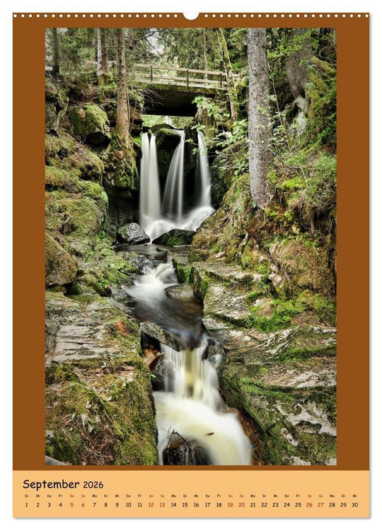 Produktbild: Schwarzwald Wasserf&auml;lle (hochwertiger Premium Wandkalender 2026 DIN A2 hoch), Kunstdruck in Hochglanz