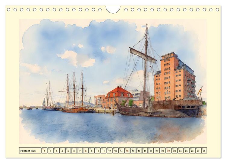 Produktbild: Entlang der deutschen Ostseek&uuml;ste (Wandkalender 2026 DIN A4 quer), CALVENDO Monatskalender