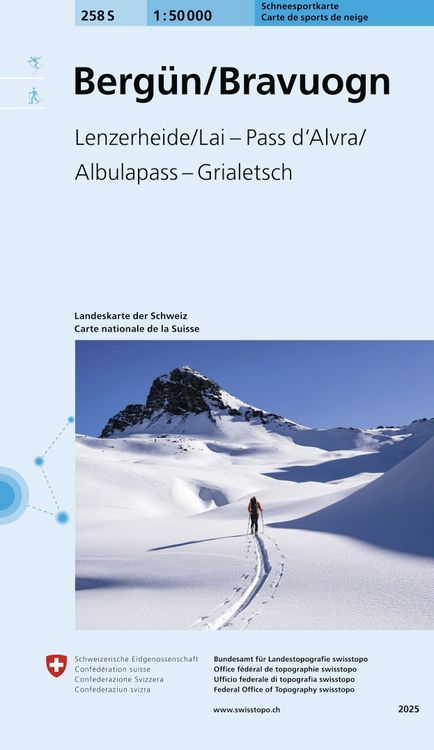 Produktbild: 258S Berg&uuml;n/Bravuogn Schneesportkarte