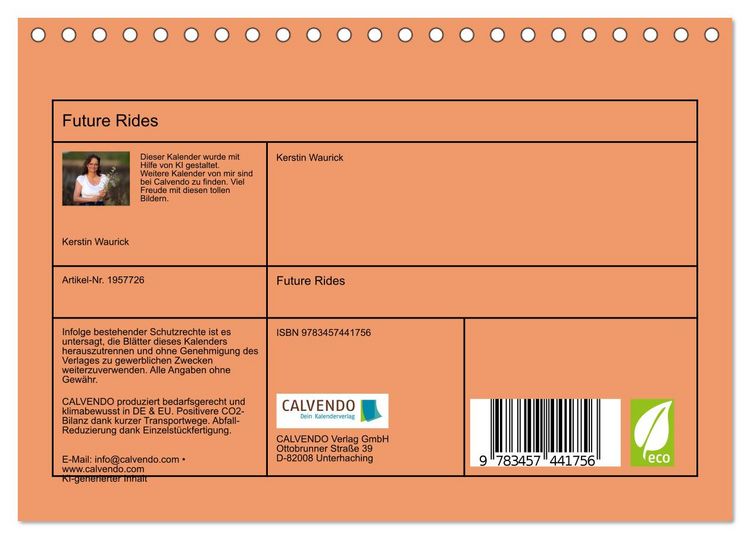 Produktbild: Future Rides (Tischkalender 2026 DIN A5 quer), CALVENDO Monatskalender