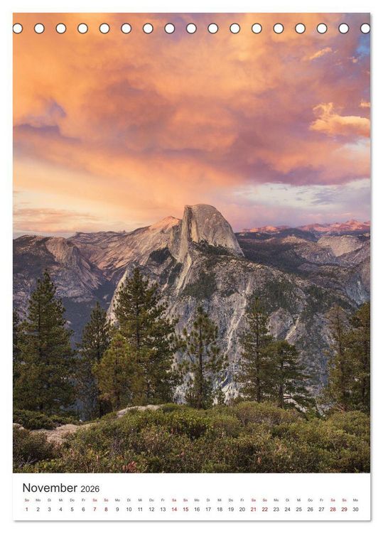 Produktbild: Yosemite Nationalpark - Einer der sch&ouml;nsten Orte der Welt. (Tischkalender 2026 DIN A5 hoch), CALVENDO Monatskalender
