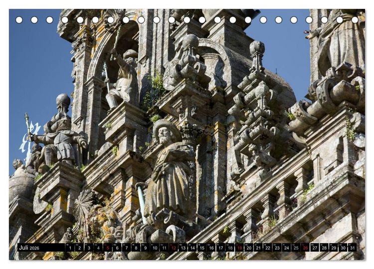 Produktbild: Santiago de Compostela - Ziel einer Pilgerreise (Tischkalender 2026 DIN A5 quer), CALVENDO Monatskalender