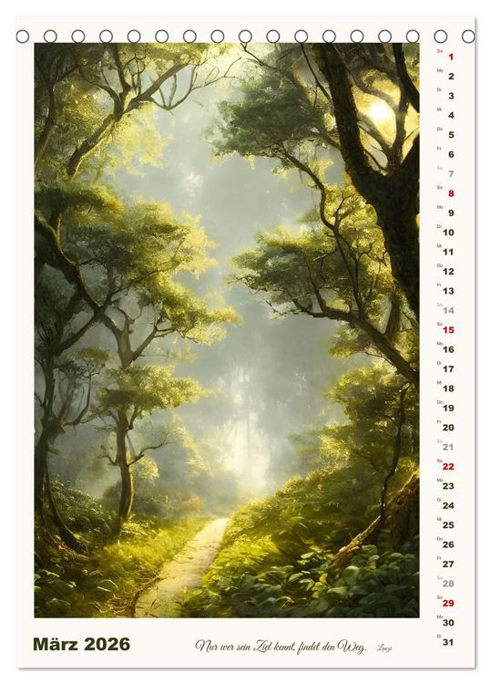 Produktbild: Wege der Fantasie (Tischkalender 2026 DIN A5 hoch), CALVENDO Monatskalender