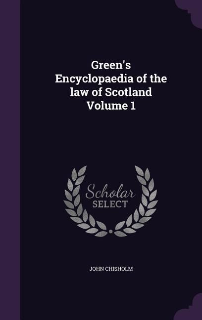 Produktbild: Green's Encyclopaedia of the law of Scotland Volume 1