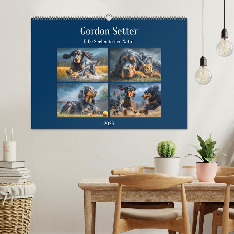 Produktbild: Gordon Setter. Edle Seelen in der Natur (Wandkalender 2026 DIN A2 quer), CALVENDO Monatskalender