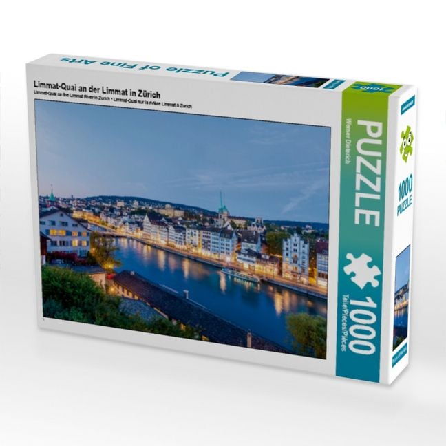 Produktbild: CALVENDO Puzzle Limmat-Quai an der Limmat in Z&uuml;rich | 1000 Teile Lege-Gr&ouml;&szlig;e 64x48cm Foto-Puzzle f&uuml;r gl&uuml;ckliche Stunden