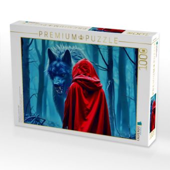 Produktbild: CALVENDO Puzzle Rotk&auml;ppchen und der b&ouml;se Wolf | 1000 Teile Lege-Gr&ouml;&szlig;e 64x48cm Foto-Puzzle f&uuml;r gl&uuml;ckliche Stunden