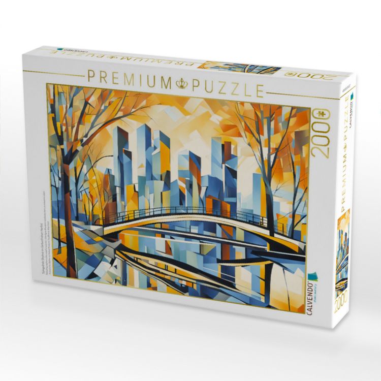 Produktbild: CALVENDO Puzzle Spiegelnde Skyline im farbenfrohen Herbst | 2000 Teile Lege-Gr&ouml;&szlig;e 90x67cm Foto-Puzzle f&uuml;r gl&uuml;ckliche Stunden