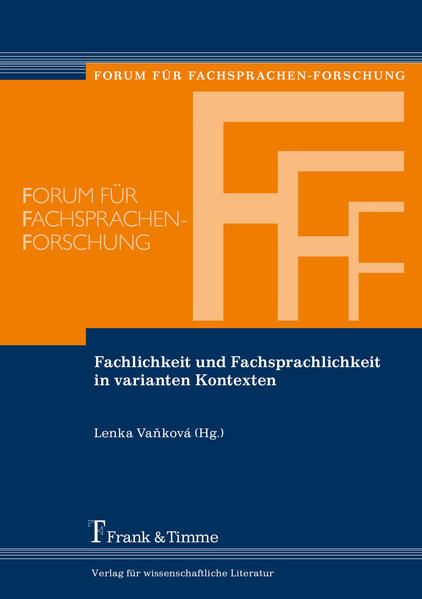 Produktbild: Fachlichkeit und Fachsprachlichkeit in varianten Kontexten