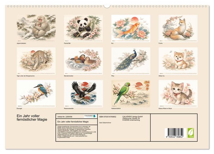 Produktbild: Ein Jahr voller fern&ouml;stlicher Magie (hochwertiger Premium Wandkalender 2027 DIN A2 quer), Kunstdruck in Hochglanz