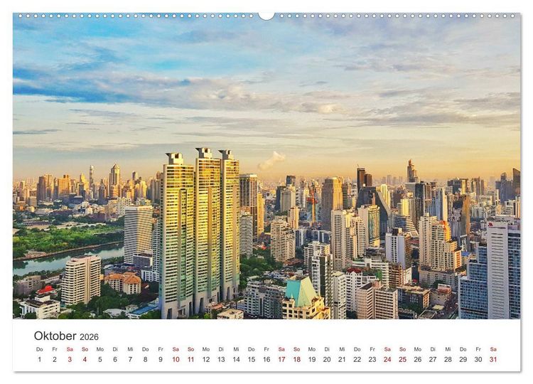 Produktbild: Bangkok - Die spektakul&auml;re Hauptstadt von Thailand. (hochwertiger Premium Wandkalender 2026 DIN A2 quer), Kunstdruck in Hochglanz