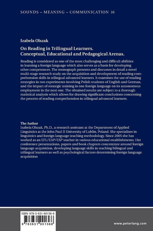 Produktbild: On Reading in Trilingual Learners