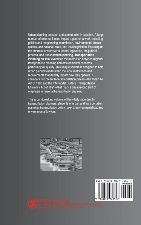 Produktbild: Transportation Planning on Trial