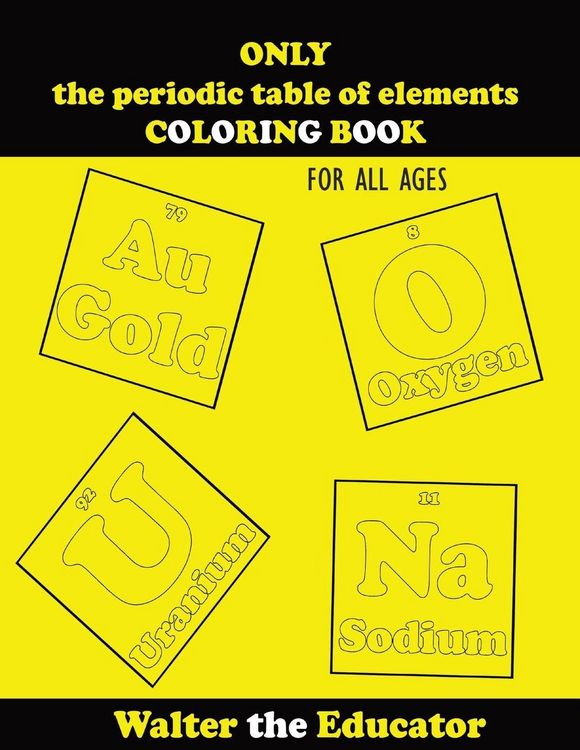 Produktbild: ONLY the periodic table of elements COLORING BOOK