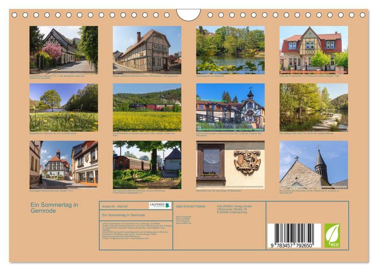 Produktbild: Ein Sommertag in Gernrode (Wandkalender 2026 DIN A4 quer), CALVENDO Monatskalender