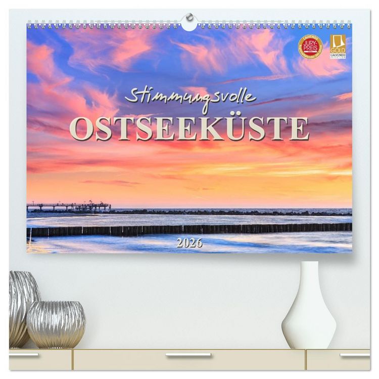 Produktbild: Stimmungsvolle Ostseek&uuml;ste 2026 (hochwertiger Premium Wandkalender 2026 DIN A2 quer), Kunstdruck in Hochglanz