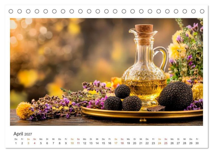 Produktbild: K&uuml;chenkalender - &Ouml;L-Welten (Tischkalender 2027 DIN A5 quer), CALVENDO Monatskalender