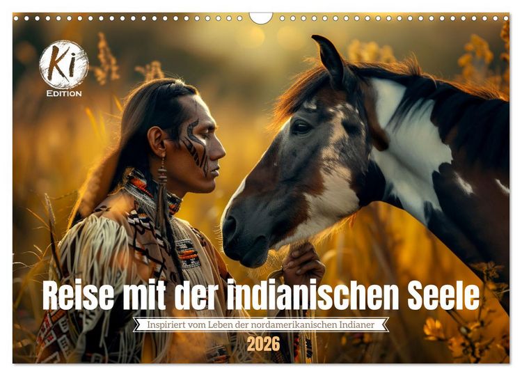 Produktbild: Reise mit der indianischen Seele (Wandkalender 2026 DIN A3 quer), CALVENDO Monatskalender
