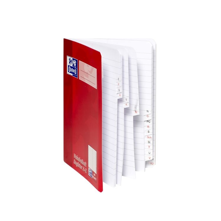 Produktbild: OXFORD Vokabelheft mit Register A5, 48 Blatt, mit Register A-Z, 90 g/m&sup2;