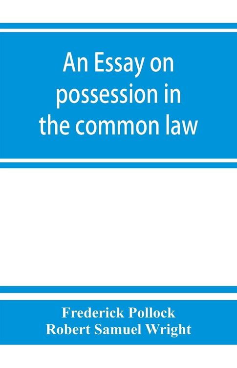 Produktbild: An essay on possession in the common law