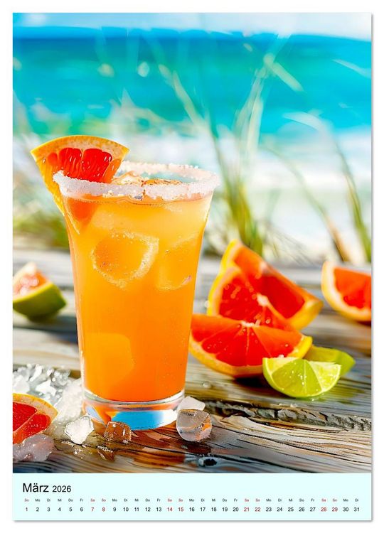 Produktbild: Cocktails im Glas - Sommerliche Mixgetr&auml;nke zum Tr&auml;umen (Wandkalender 2026 DIN A3 hoch), CALVENDO Monatskalender
