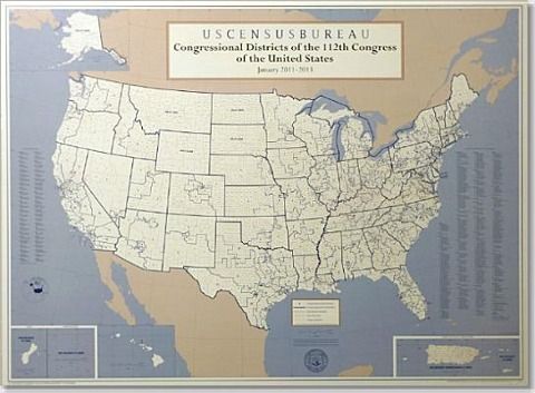 Produktbild: Congressional Districts of the 112th Congress of the United States (Wall Map)