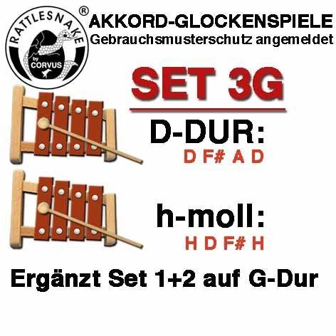 Produktbild: Corvus A600284 - Rattlesnake, Akkord-Glockenspiel Set 3G, Xylophon